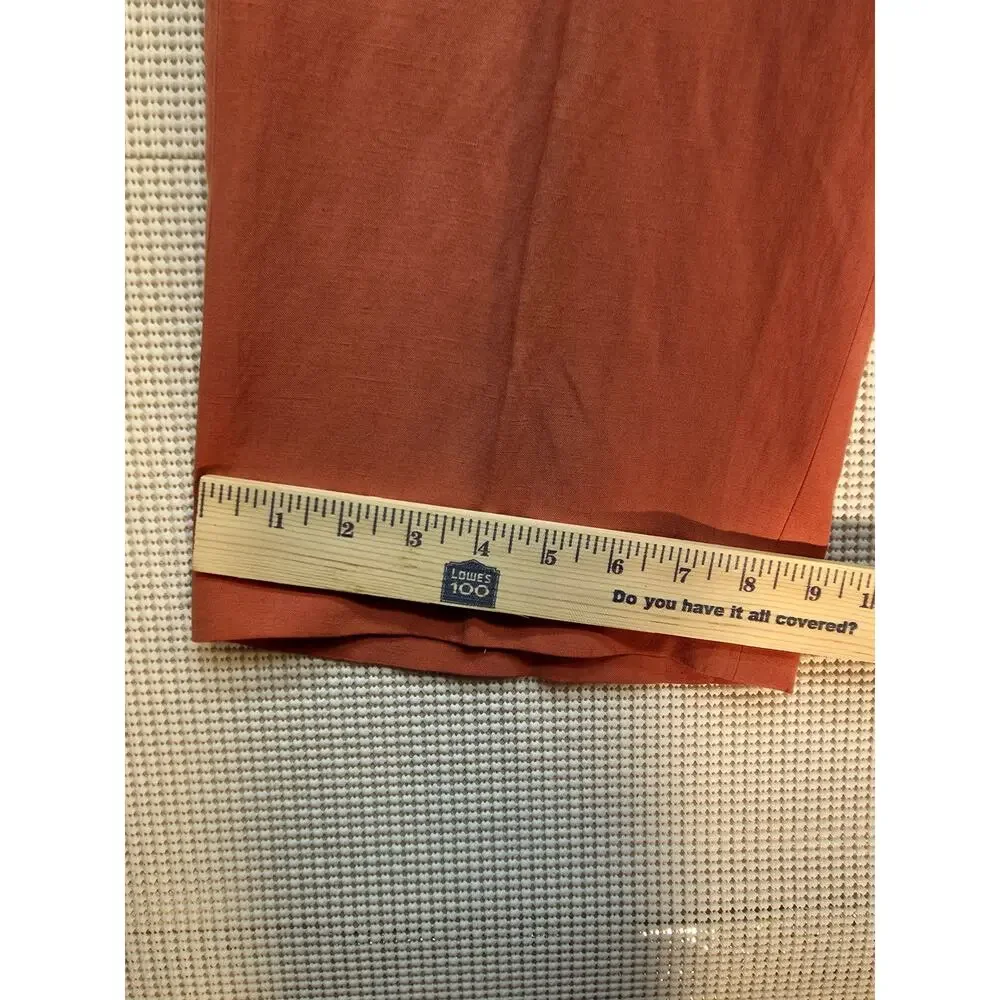 Crittenden Rawlings Mens Silk Linen Dress Pants Coral Salmon Pink Pleated 36